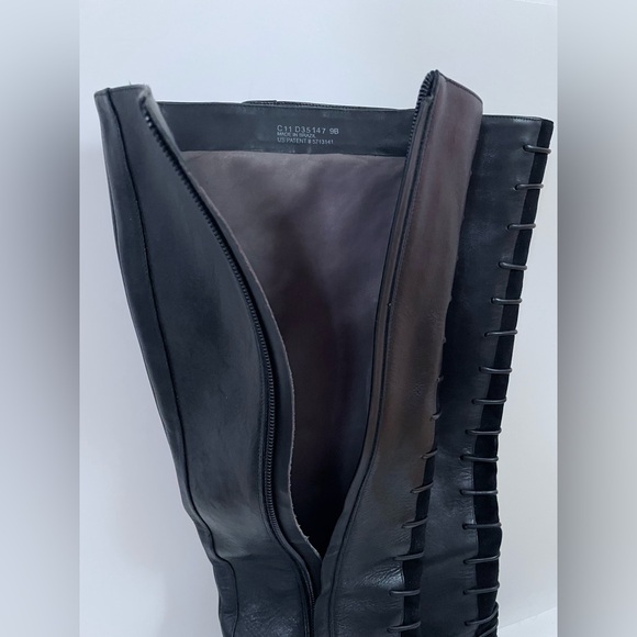 COLE HAAN NIKE AIR High Heel Leather Black Boots - Picture 6 of 9